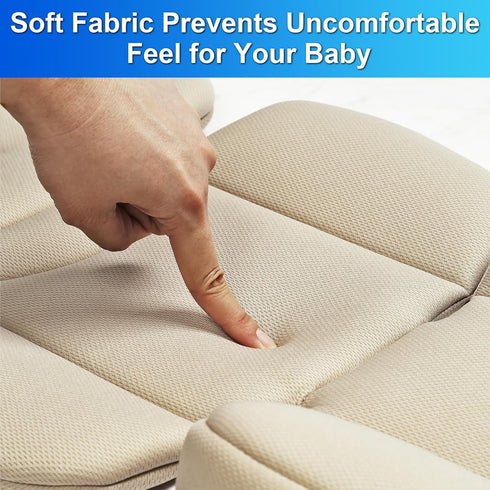 0-3 Infant Car Seat Insert Breathable Head Support for Newborn to Toddler Years, Soft Non-Sticky Baby Car Seat Cushion