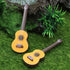 Healifty Base Guitar, 2PCS Wooden Miniature Guitar Dollhouse Musical Instrument Photo Props