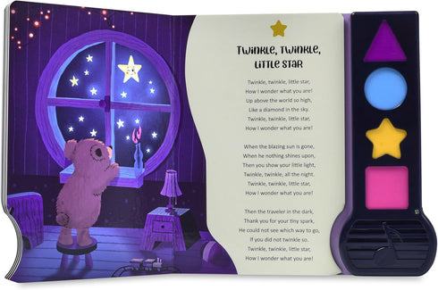 Musical Book for Toddlers with Lullaby Songs, Interactive Toy, Twinkle, Twinkle Little Star, Sing Along, Montessori