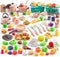 200Pcs Mini Play Kitchen Accessories for Kids, Pretend Cooking Playset with Cookware,