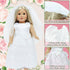 18 Inch Set, 18 Inch Doll Clothes Accessories Wedding Bride Wedding Dress and Groom Suit Outfit, Veil, Bow Tie