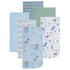 12 Pack EVERYDAY KIDS Burp Cloths for Baby Boy; Newborn Essential with - Large Absorbent Cotton Flannel Blue/Green