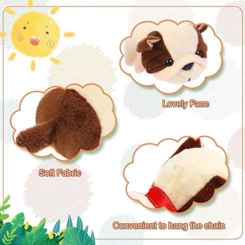 Sumind 9 Pcs Mini Plush Dog Stuffed Animals Bulk Party Favors, Small Soft Plush Dog Toy for Goodie Bags