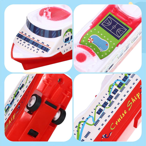 Toyvian 5Pcs Cruise Models Ocean Liner Collection Toy, Plastic Models Toys, Assorted Style, 6.3 X 1.77 X 1.26 inches