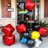 Balloons,22Inch 4D 6Pcs Red Cube Foil Square Foil Balloons Building Block Balloons for Birthday Anniversary Baby Shower