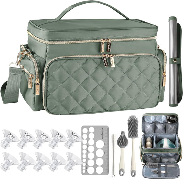 Breast Pump Bag Kit for Spectra S1/S2, Pumping Bag with Bottle Brush