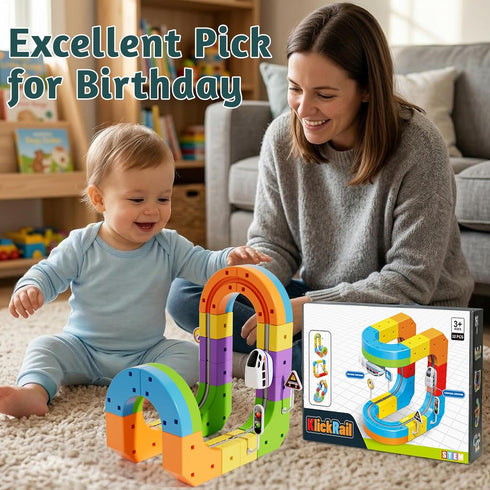 Set 3D 3 4 5 6 7 8 32 klick Rail Electric Train Magic Flexible Race Track for Kids Years Old, pcs Race Car Track Block