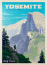 MyPuzzle Yosemite National Park: Half Dome Vista, Vintage Poster - Premium 1000 Piece Jigsaw Puzzle for Adults