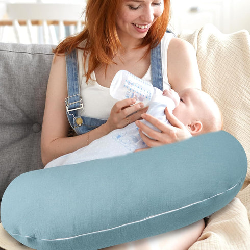2 Pack, Hooyax Muslin Nursing Pillow Covers Soft and Breathable Nursing Covers for Breastfeeding Pillows, Adorable