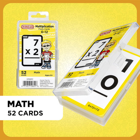 Duncan Flash Cards - Multiplication 3703FC in Yellow & White, Medium