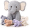 5 Pieces Elephant Stuffed Animals for Girls, 1 Mommy Elephant with 4