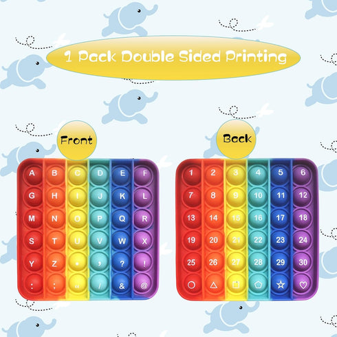 Alphabet Number Fidgety Pops, 1 Pcs ABC Learning Educational Letter Popper Game for Stress Relief