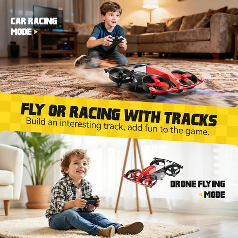 SPINORBITOR 8-12, 24 Set, 2 1 10-14 Race,360 Flips,2 Drones for Kids Mini Indoor Drone with Piece Track in RC