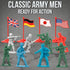 Playset Set (200 Liberty Imports Army Men Toy Soldiers Bucket WWII Action Figures with Military Vehicles, Accessories