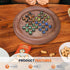 33 7 12x12 Inch Ajuny Wooden Solitaire Board Game Handcrafted Round Peg Puzzle with Marbles + Extra, Strategy Game