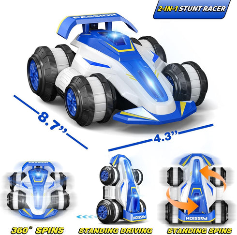 LOOZIX 360 2- in-1 6 7 8 9 10 11 12 Upgraded Remote Control Car Spins RC Car Anti-Gravity RC Racer Wheelie Drift Stunt