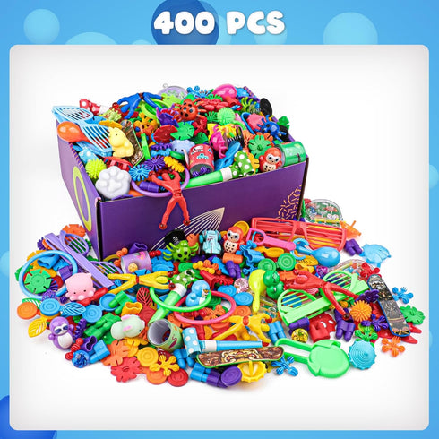 Amy&Benton 400pcs Kids Carnival Prizes, Birthday Party Favor Toys for Classroom