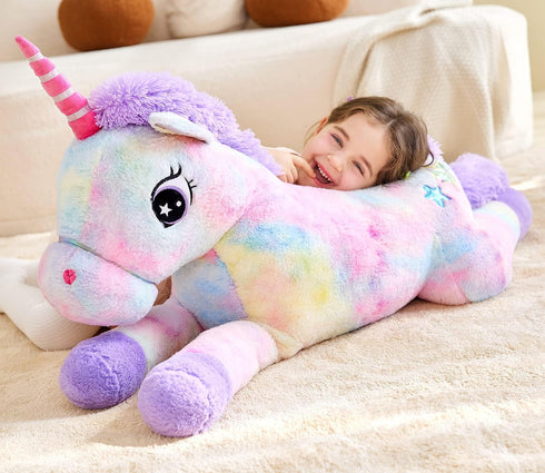 IKASA Giant Unicorn Stuffed Animal Plush Toy | 43 inches Large Cute Jumbo Plushie for Kids & Girls