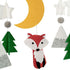 Baby Crib Mobile (Woodland Fox) - Nursery Decoration, Ceiling Mobile and Crib Mobile, Eco-Felt, Adjustable, Green,