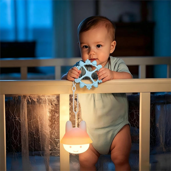 Baby Night Light for Car Seat with Ring Teether Baby Infant- Dimming