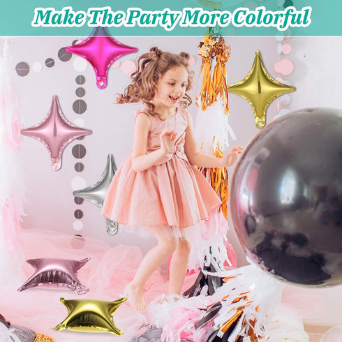 60 Pieces Star Balloon - 10 Inch Star Foil Balloons for Graduation, Wedding, Birthday Party Decorations