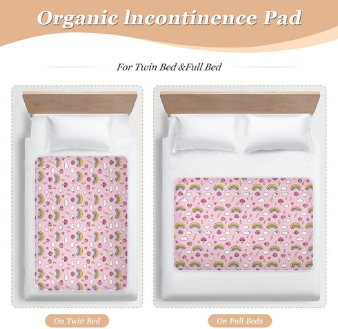 siphylline 52" 34" Pixel Wind Rainbow Mushroom Extra Large Resuable Changing Pad Covers Highly Absorbent Potty Training