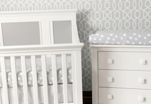 Changing Pad Cover Set - Cradle Sheet 2 Pack, 100% Jersey Cotton Grey Abstract Stripes and Dots by Ely's & Co
