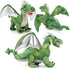 7Pcs Dragon Plush Toy Set, Dinosaur Stuffed Animals with 4 Baby Dragons & 2 Eggs, Birthday Gift for Kids