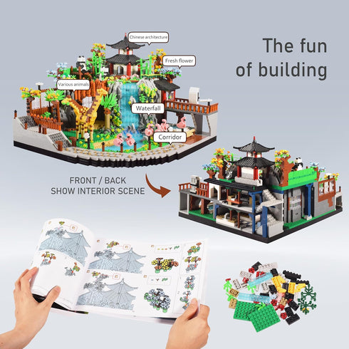 Micro Mini Blocks Animals Building Model Set - Creative Architecture Zoo Park Building Sets for Adults and Kids 14+