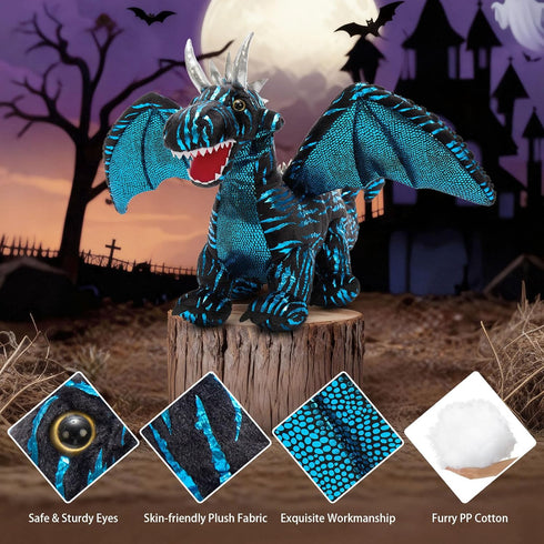 7 22" 4 2 Set MaoGoLan Giant Pcs Dragon Stuffed Animals - Dragon Plush Toy with Babies & Eggs in Mom's Belly, Soft