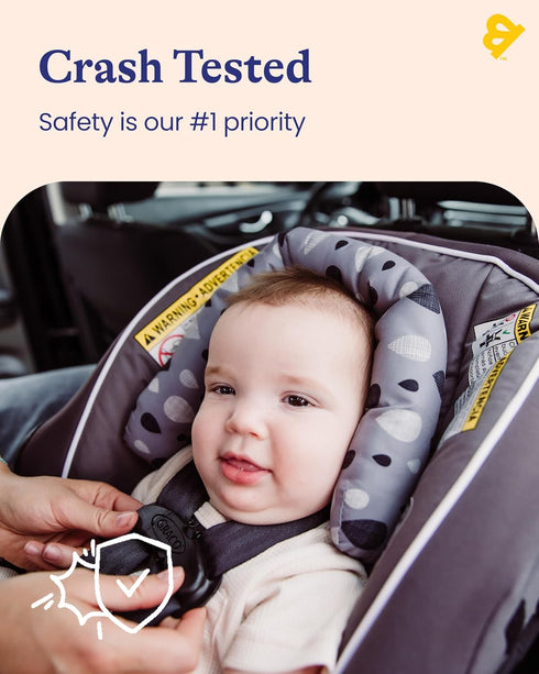2-in-1 GoldBug Baby & Toddler Car Seat Head Support + Strap Covers - Raindrop