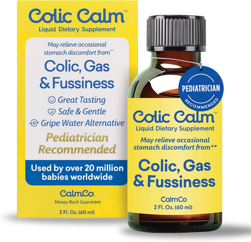 Colic Calm Infant Gripe Water for Colic, Helps Fussiness, Upset Stomach, and