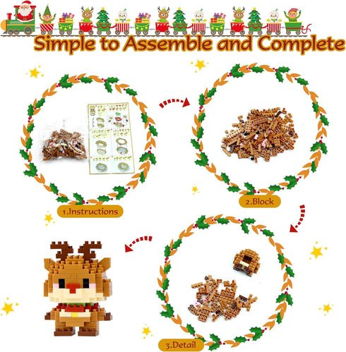 Sets 24 PackEaster Set 6+ Mini Building Block Animal Egg Fillers for Kids, Party Favors for Kids Building for Goodie