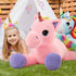 Tezituor 43in Giant Unicorn Plush Toys - Big Pink Unicorn Stuffed Animals, Great Gifts for Girls