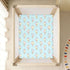 Jynexis 52x28 Ice Cream Star Blue Print Baby Crib Sheets, Cotton Fitted Crib Sheet, Soft Breathable, Fits Standard