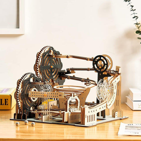 3D Wooden Puzzles Marble Run Set, Mechanical Model Kits for Christmas/Birthday Gifts for Adults and Teens