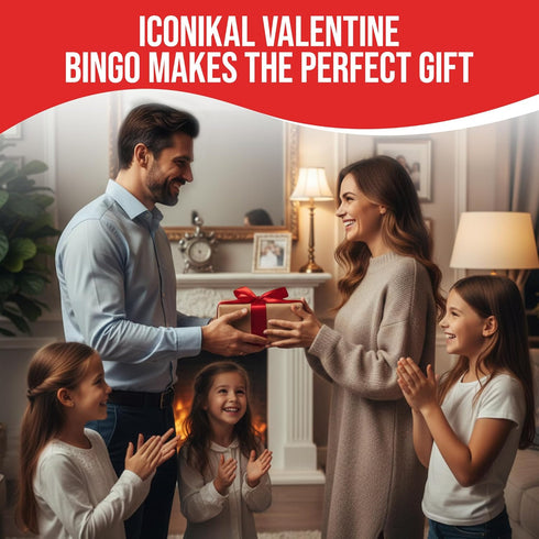 32 Set Iconikal Valentine's Day Player Bingo Game Classroom Group Activity Fun Interactive Learning School Plus Bonus