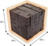Original 3D Wooden Brain Teaser Puzzle, Engaging 3D Puzzle Box for Kids 8-12 & Adults, Brown