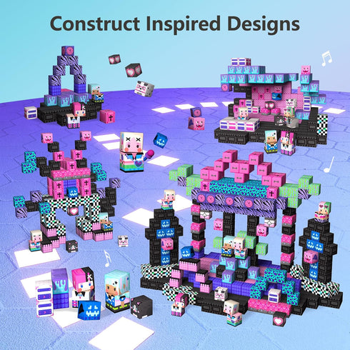 100PCS Set, GobiDex Magnetic Blocks for Girls, Build MagWonder with Magnet Building Toys Princess Sensory Gift for Boys
