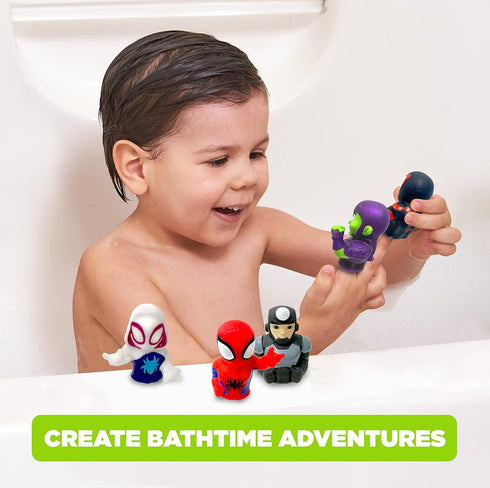 Spidey & His Amazing Friends 10 Piece Finger Puppet Set - Educational and Bath Toys for Playtime