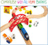 Battery Operated Action Locomotive Toy Train Set for Wooden Tracks, Compatible with Thomas & Brio for Toddlers 3-5+