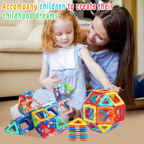 Magnetic Tiles for 3-8+ Year Old Boys Girls, Upgrade Magnetic Building Blocks Set Educational STEM Toys (40PCS)