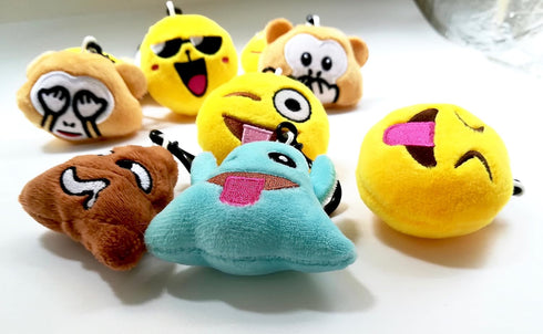 OHill 24 Pack Emoticon Plush Mini Pillows, Party Favor for Birthday Home Decoration