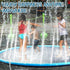 Lewtemi 10 ft Extra Large Non-Slip Splash Pad, 120" for Kids and Dogs, Summer Outdoor Fun Backyard Fountain