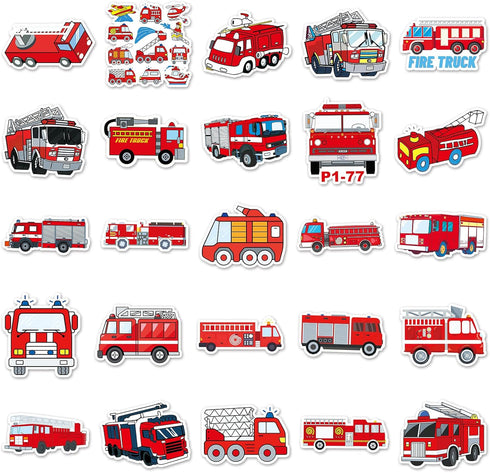 50PCS Cartoon Cars Stickers for Kids, Birthday Gift Party Favors, Supplies for Water Bottle, Laptop, Room Graffiti