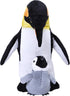 Wild Republic Mom and Baby Emperor Penguin, Stuffed Animal, 12 inches, Gift