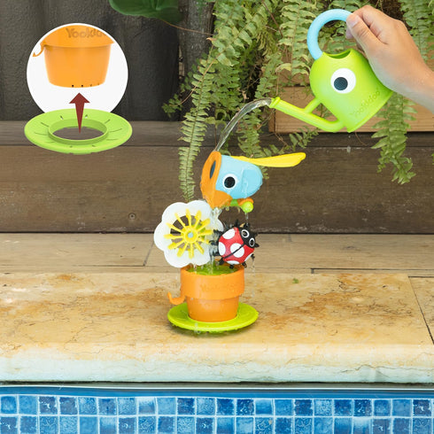 1-3) 3 Yookidoo Watering Can Baby Bath Toy (Ages Spinning Lady Bug & Tipping Bird Toy With Moving Pieces (Mold Free)