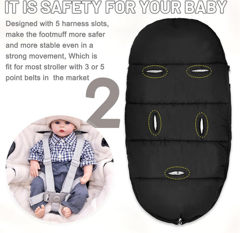 yarboofo Winter Warm Bunting Bags Universal, Baby Stoller Sleep Bag Cold Weather, Waterproof Toddler Footmuff