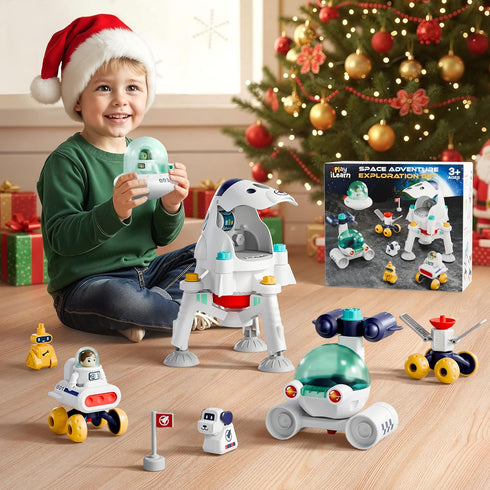 Playset 2 3 4 5 6 7 8 iPlay, iLearn Kids Space Toys, Spaceship Adventure Planet W/ Astronaut Rocket Shuttle, Boy
