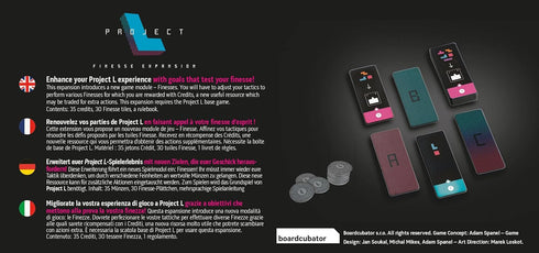 Boardcubator Project L Finesse Expansion - Strategy Puzzle Game for Kids & Adults, 1-4 Players, 20-40 Mins